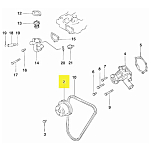 Vetus STM3422 M2/3 M4.14 Шкив циркуляционного насоса  Grey