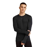 Icebreaker 0a579i001/s Базовый слой с длинным рукавом Merino Blend 125 ZoneKnit™ Crewe Black 30x25x2
