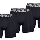 Under armour 1363617-001-XL Боксёр Charged Cotton 6´´ 3 Единицы Черный Black / Black XL