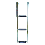 Forniture nautiche italiane 3030309 3 Шаги Телескопический Нержавеющая сталь Сталь Лестница Серебристый Silver