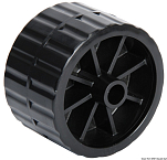 Бортовой ролик прямой из чёрного полимера и резины 120 х 75 х 17 мм, Osculati 02.029.05 для лодочных прицепов