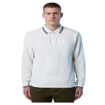 North sails 692336-0105-XXL Поло с длинным рукавомным рукавом Logo Белая Marshmallow 2XL