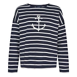 Sea ranch 24-6-127-4008-l Футболка с длинным рукавом Nessie Print SR Navy / Pearl 30x25x2