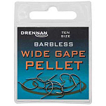 Drennan HSWGPB012 Wide Gape Pellet Крючок Без Зазубрин Серебристый 12