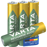 Varta 56813 101 404 Recycled 800mAh AAA Micro NiMH 1x4 Recycled 800mAh AAA Micro NiMH Аккумуляторы Зеленый