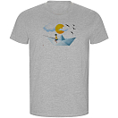 Купить Kruskis CA66900458K199 Футболка с коротким рукавом Paper Boat ECO Серый Heather Grey XL 7ft.ru в интернет магазине Семь Футов