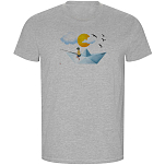 Kruskis CA66900458K199 Футболка с коротким рукавом Paper Boat ECO Серый Heather Grey XL