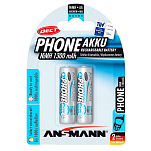 Ansmann 5030802 Mignon AA 1300mAh DECT Phone 1x2 NiMH Перезаряжаемый Mignon AA 1300mAh DECT Phone Аккумуляторы Серебристый Silver