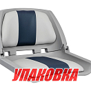 Кресло мягкое складное, обивка винил, цвет серый/синий (упаковка из 4 шт.) Marine Rocket MR18045-3_pkg_4