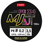 Hart LHJA15008 MJ Aji 150 m Плетеный Фиолетовый  Violet 0.085 mm 