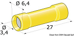 Наконечник цилиндрический с изолирующей муфтой тип гнездо 2.5 - 6 мм2 3.4 мм 50 шт/уп, Osculati 14.186.83
