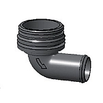 Plastimo 55770 Противовозвратный коленчатый соединитель трюмного насоса Grey 28 mm