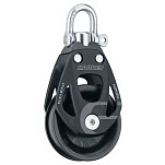 Harken 6230 45 Mm Одиночный поворотный шкив Черный Black / Silver