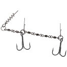 Купить Mikado HDJ-12-01 Stinger Jaws Double Evo Связанные Крючки Черный 1/0  7ft.ru в интернет магазине Семь Футов