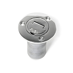 Горловина заливная SUNFINE SF30606-1 прямая 85мм для шланга Ø38мм из нержавеющей стали SS316 с пометкой FUEL