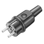 Mennekes 614100 16A IP44 250V 3 столбы Мужской затыкать Black