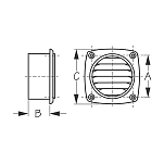 Seadog line 354-337325 Шланг через вентиляцию Серебристый Black 76.2 mm