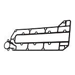 Прокладка крышки выхлопа Skipper для Yamaha Модели техники: 25/50/60F/70B sk6h3-41112-a0-spot