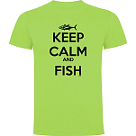 Kruskis CA65500628S086 Футболка с коротким рукавом Keep Calm And Fish Зеленый Light Green 3XL