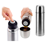 Excellent houseware 76652 Термос из нержавеющей стали 0.75L Серебристый Black / Silver