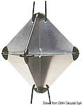 Отражатель из анодированного алюминия Radar 340 x 340 x 470 мм, Osculati 32.711.69