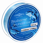 Mikado ZTW-010 Tsubame Under Ice Мононить 50 м Голубой Blue 0.100 mm 