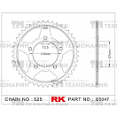 Купить Звезда для мотоцикла ведомая B5047-44 RK Chains 7ft.ru в интернет магазине Семь Футов