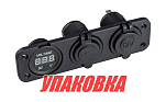 Панель с USB-разъемом 5в 2.1А, прикуривателем и вольтметром (упаковка из 10 шт.) Marine Rocket 4620136040327_pkg_10