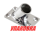 Основание стойки леера (22,2 мм), 60 град, прямоугольное, Marine Rocket (упаковка из 10 шт.) S.M0813-22_MR_pkg_10
