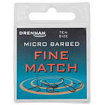 Drennan HSFMTM024 Fine Match Зубчатый Крюк Черный 24