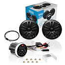 Купить Морская аудиосистема Boss Audio Systems MCKGB350B.6 AM/FM подключение Bluetooth/USB влагозащищенная с двумя черными колонками Ø165мм(6,5") 7ft.ru в интернет магазине Семь Футов