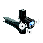 Pro series 220-63070 Регулируемая опора для прицепа с тремя шарами Серебристый Black