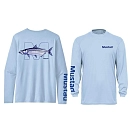 Купить Mustad MCTEE-TA01-H-XL Футболка с длинным рукавом с защитой от ультрафиолета Tarpon Голубой Light Blue XL 7ft.ru в интернет магазине Семь Футов