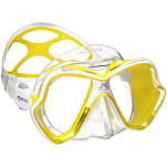 Маска для плавания из бисиликона Mares X-Vision Ultra LS 411052 прозрачно-желтый/бело-желтый прозрачные стекла