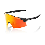 Спортивные очки 100% AEROCRAFT Soft Tact Black / HiPER Red Mirror Lens, 60032-00010
