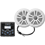 Boss audio 153-MCKGB450W6 Bluetooth Приемник морских приборов в приборной панели с 6 1/2´´ морской Динамики Серебристый White