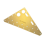 Фаловая дощечка грота из анодированного алюминия Bainbridge B913 195x153x3.2мм золотая