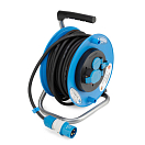 Кабельная катушка 1 вилка CEE к 1 розетке CEE, 2 розетки Schuko / USB-A/-C / 25 м / 2,5 мм / черный