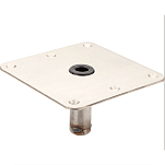 Attwood ATT-SP-64839 3/4´´ Плита системы сидения штифта из нержавеющей стали Серебристый Silver 10.2 x 20.3 cm