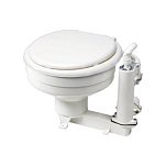 RM69 RM104.W Стандартный унитаз с байонетным замком, пластиковым сиденьем и чашей (белый), белая ручка