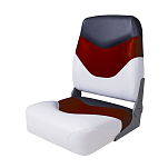 Сиденье мягкое складное Premium High Back Boat Seat, бело-красное Newstarmarine 75128WRC
