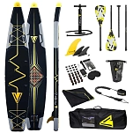 YellowV yvsup14 Надувной комплект для падлбординга Heartbeat 14´0´´ Black / Yellow 200x40x25 426.7 cm