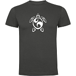 Kruskis CA65500146S084 Футболка с коротким рукавом Sea Turtle Tribal Серый Dark Grey S