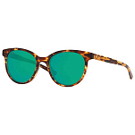 Costa 06S2008-20080553 Зеркальные поляризованные солнцезащитные очки Isla Shiny Tortoise Green Mirror 580G/CAT2
