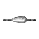 Купить Магниевый каплевидный анод Tecnoseal 00350BMG 120x78х25мм с болтовым креплением 230x25x5мм 7ft.ru в интернет магазине Семь Футов