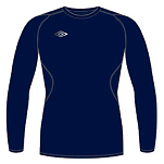 Umbro 62537U-Y70-M Базовый слой с длинным рукавом Basela Crew Core Голубой Dark Navy M