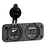 Voltmetro digitale e presa USB doppia A+C