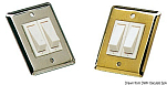 Double toggle switch polished brass, 14.102.25