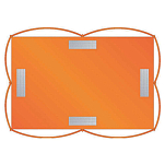 Besto 20435002 8 Плавающий коврик для людей Оранжевый