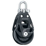 Harken 6260 60 Mm Одиночный поворотный шкив Черный Black / Silver